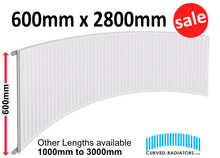 Load image into Gallery viewer, Curved Bay Window Radiators - 600mm Height