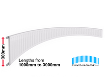 Load image into Gallery viewer, 300mm Curved Radiator - Bay Window Radiator Heating