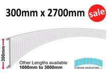 Load image into Gallery viewer, 300mm x 2700m Curved Bay Window Radiator