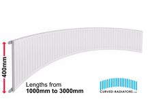 Load image into Gallery viewer, 400mm Curved Radiator - Bay Window Heating Solution