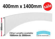 Load image into Gallery viewer, 400mm x 1400mm Curved Bay Window Radiator