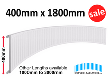 Load image into Gallery viewer, 400mm x 1800mm Curved Bay Window Radiator