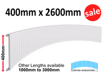 Load image into Gallery viewer, 400mm x 2600mm Curved Bay Window Radiator