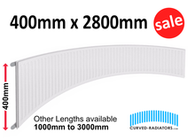 Load image into Gallery viewer, 400mm x 2800mm Curved Bay Window Radiator