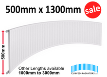 Load image into Gallery viewer, 500mm x 1300mm Curved Bay Window Radiator