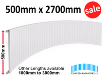 Load image into Gallery viewer, Curved Bay Window Radiators - 500mm Height