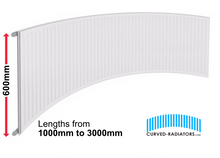 Load image into Gallery viewer, 600mm Curved Radiator - Maximum Heat Output Radiator