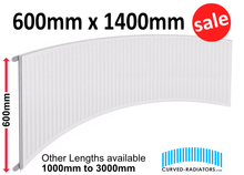 Load image into Gallery viewer, 600mm x 1400mm Curved Bay Window Radiator