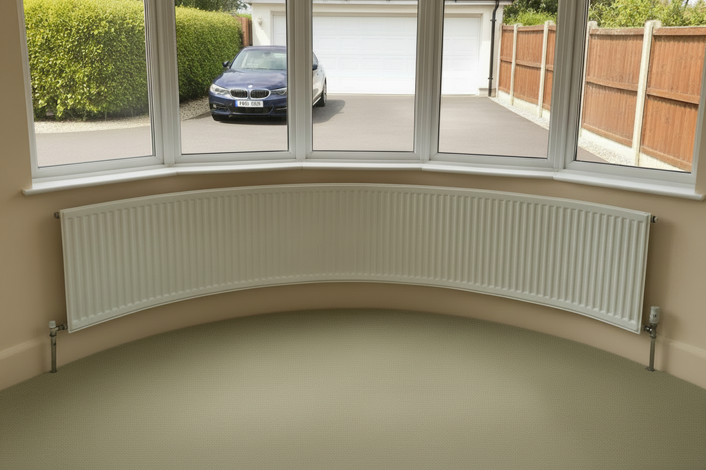 400mm High Curved Radiator for Bay Windows – Bespoke & Efficient