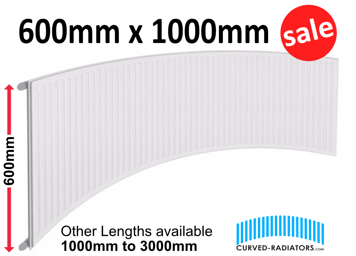 600mm high Curved Radiator for Bay Windows | Made to Measure UK ...